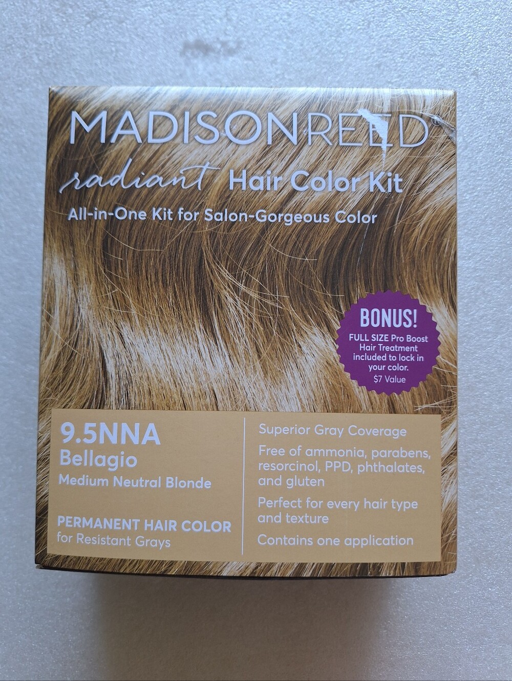 Madison Reed Radiant Hair Color Kit - 9.5NNA Bellagio (Medium Neutral Blonde)
